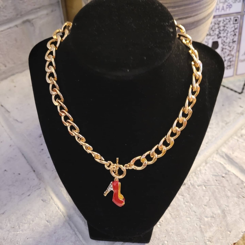 Red High Heel Necklace